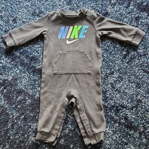 Nike Toddler Gray-blue One Piece with Colorful Logo